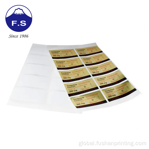 Printing Holographic Sticker Gold Paper Printing Rectangular Holographic Sticker Supplier